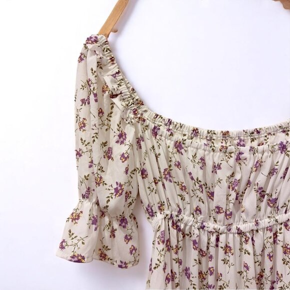 NWT J.ING Jing Floral Print Off Shoulder Mini Dress - Picture 3 of 6